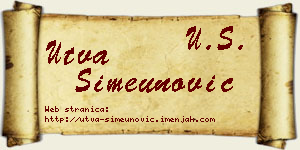 Utva Simeunović vizit kartica